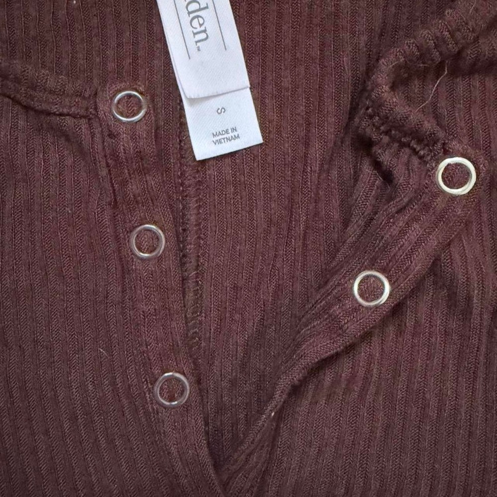 Auden Brown Ribbed Pajama Set - Picture 3 of 3